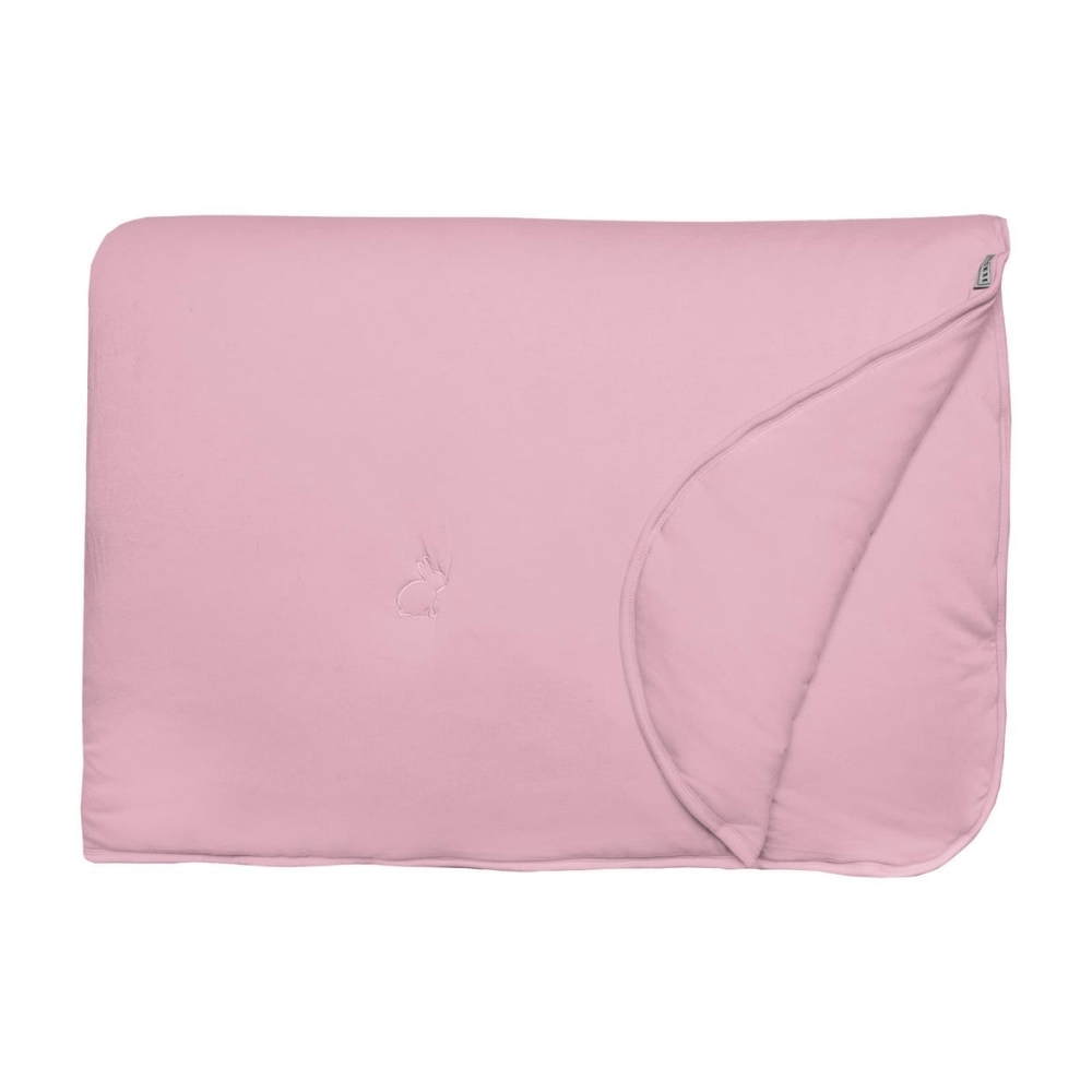 Kickee Pants Fluffle Toddler Blanket with Embroidery, Light Pink - Picture 2 of 8